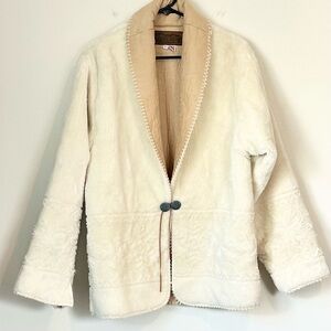 Bear Ridge Outfitters Faux Fur/Suede Snowflake Jacket - Size: Large